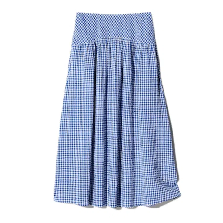 Seersucker skirt, $49.90, Uniqlo