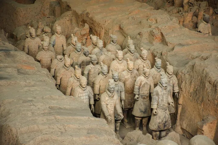 Terracotta Warriors and Horses of Qin Dynasty in Xian, China