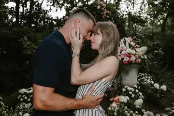 Travis Kelce and Taylor Swift’s engagement announcement.