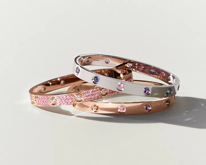 Cartier colourful Love Bracelets