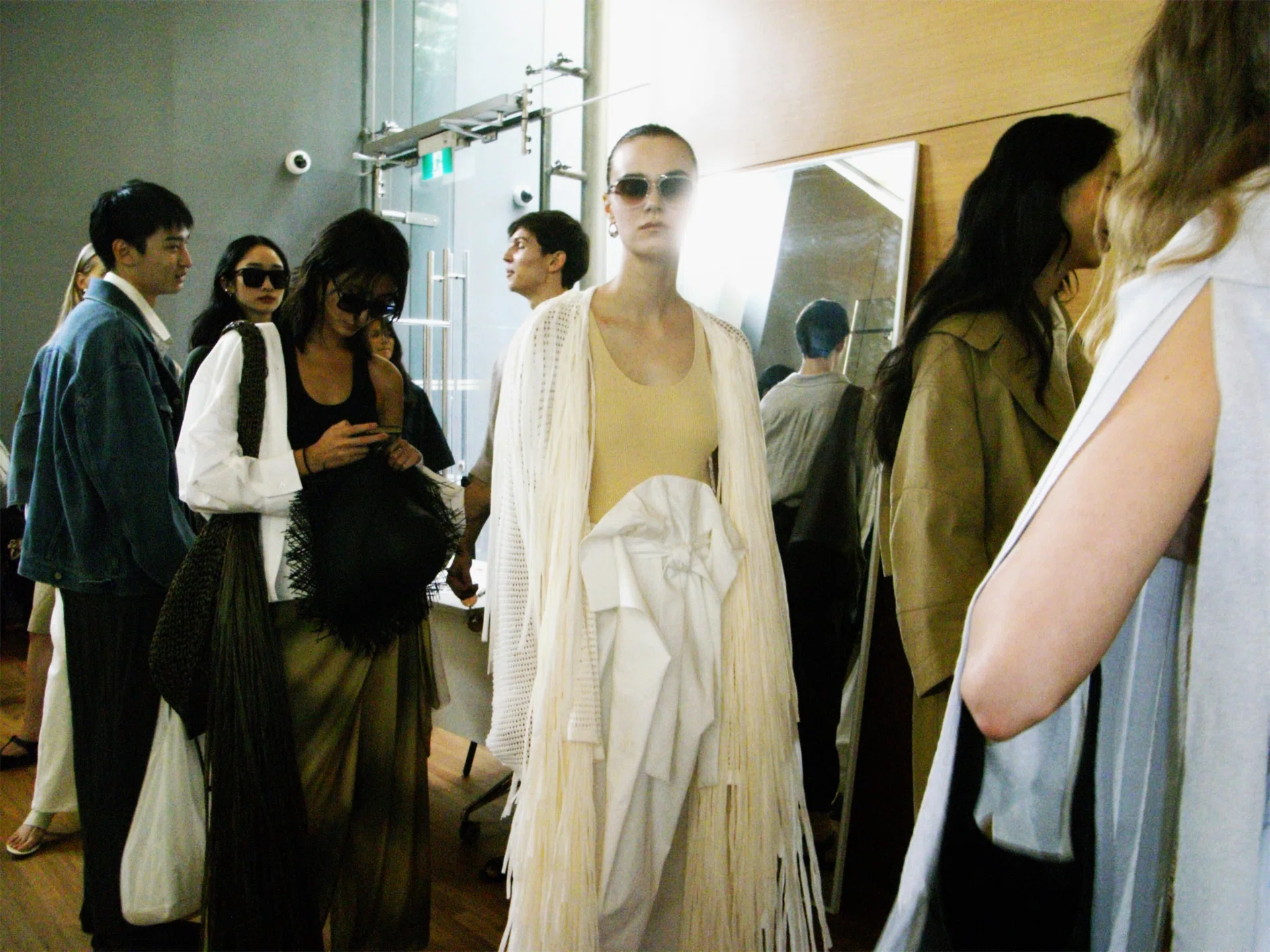Models backstage at In Good Company fashion show at National Gallery Singapore