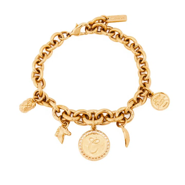 Metal charm bracelet, $790, Chloe