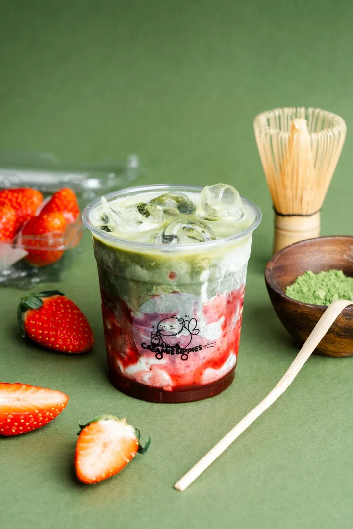 Creamies Strawberry Matcha Latte
