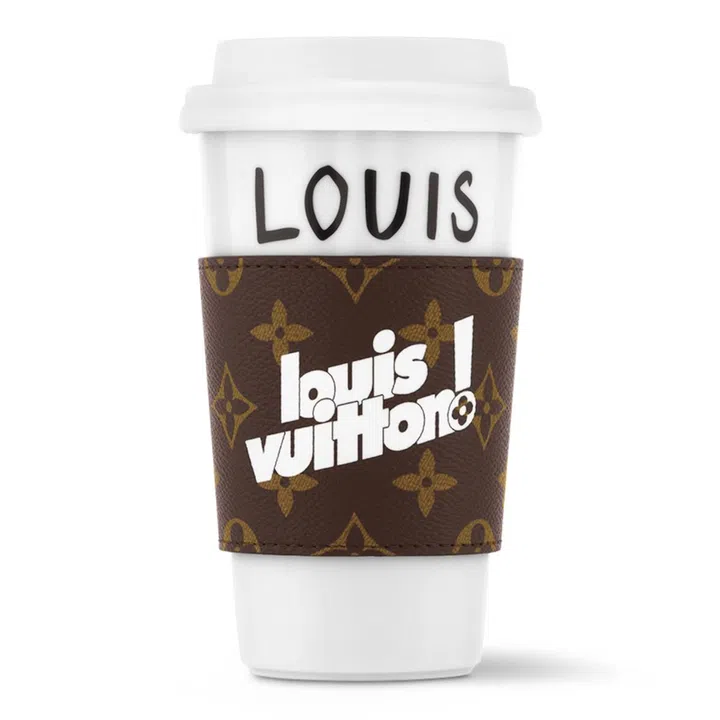 Porcelain and leather cup, $1,330, Louis Vuitton