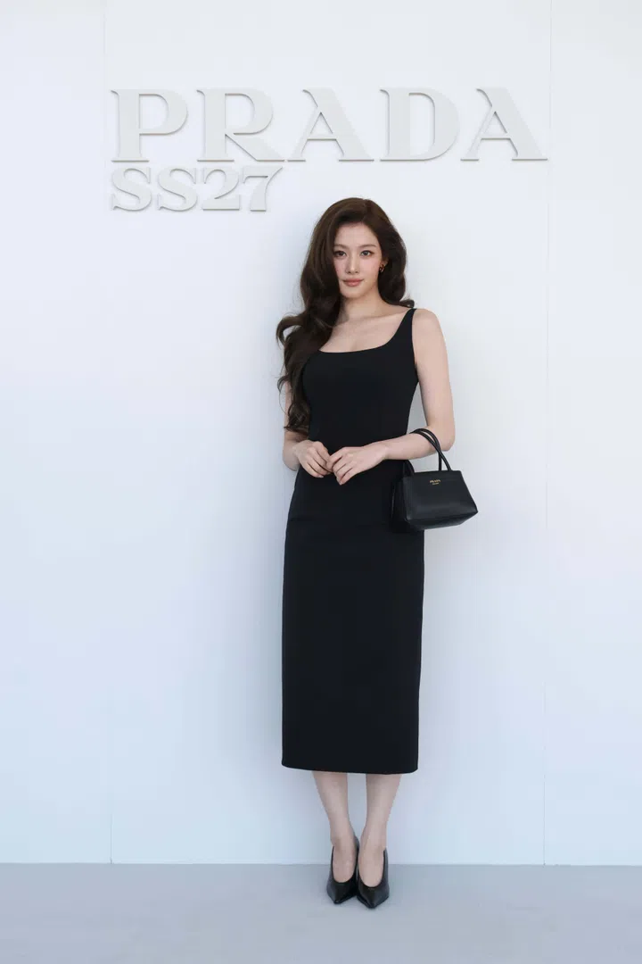 Sana Twice at prada Spring Summer 2027 show Milan Fashion Week