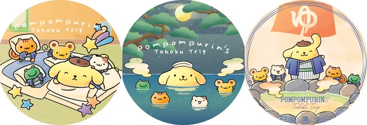 Pompompurin cafe Singapore 2026 coasters