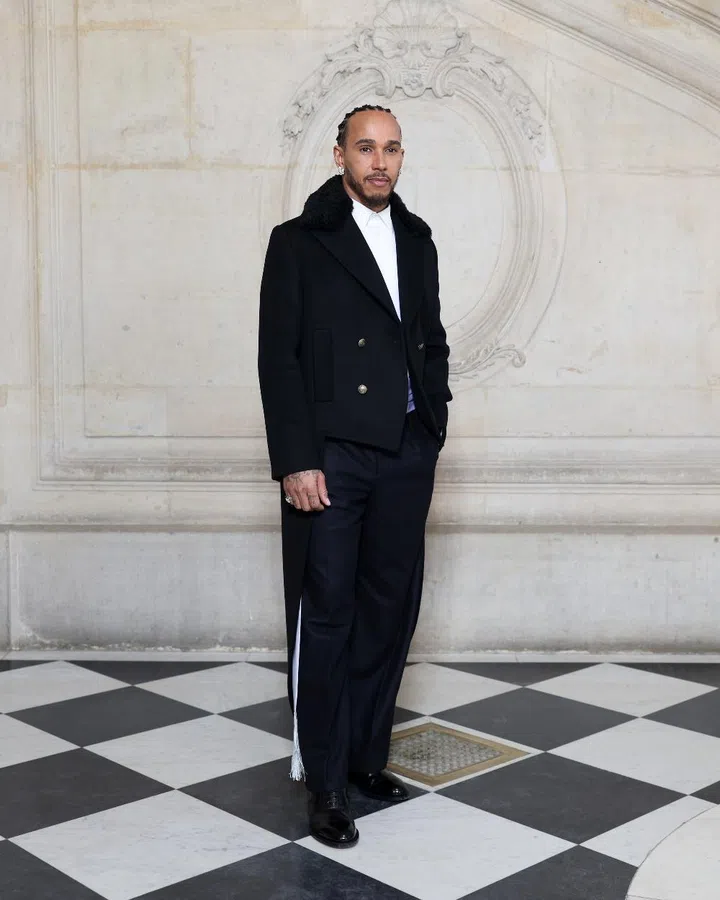lewis hamilton dior mens paris fashion week 2026