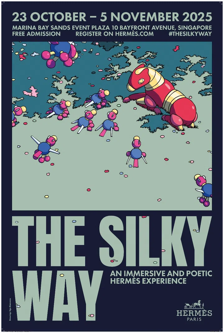 hermes silk scarf exhibition singapore