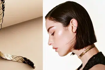 gracie abrams wearing chanel coco crush choker.