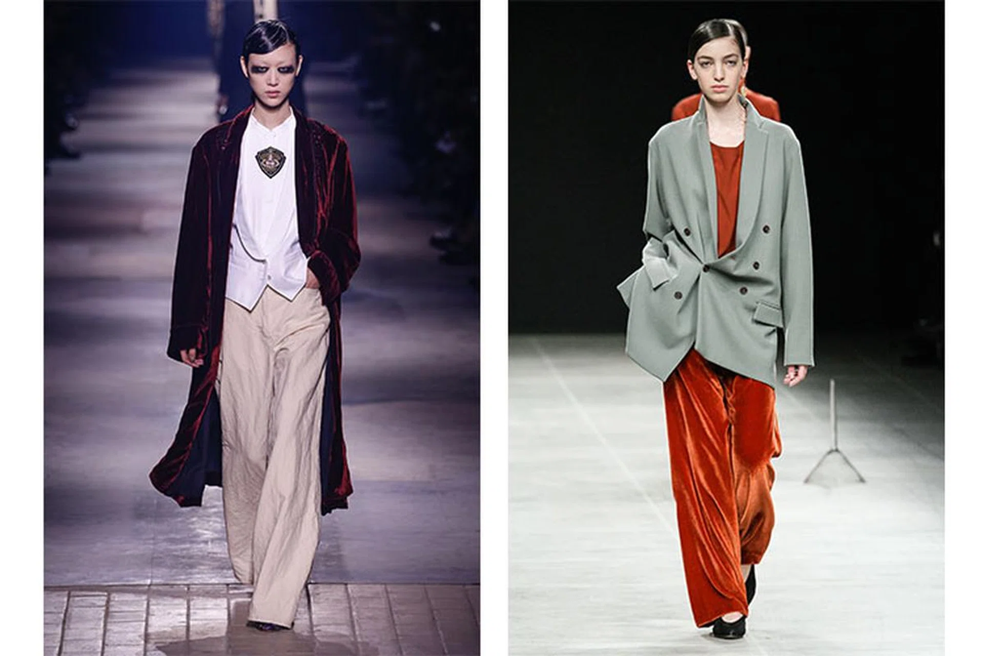 Left: Dries Van Noten, Right: Lucio Vanotti 