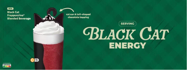 Halloween 2026 things to do Singapore: Starbucks Black Cat Frappuccino