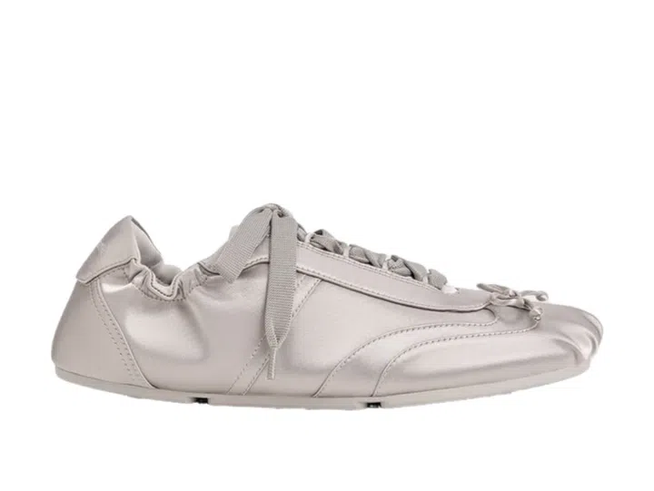 charles & keith cece runched bow satin sneaker