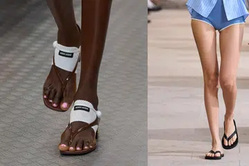 Thong sandals trend.