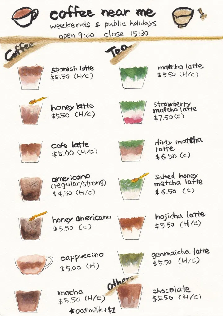 COFFEE NEAR ME MENU