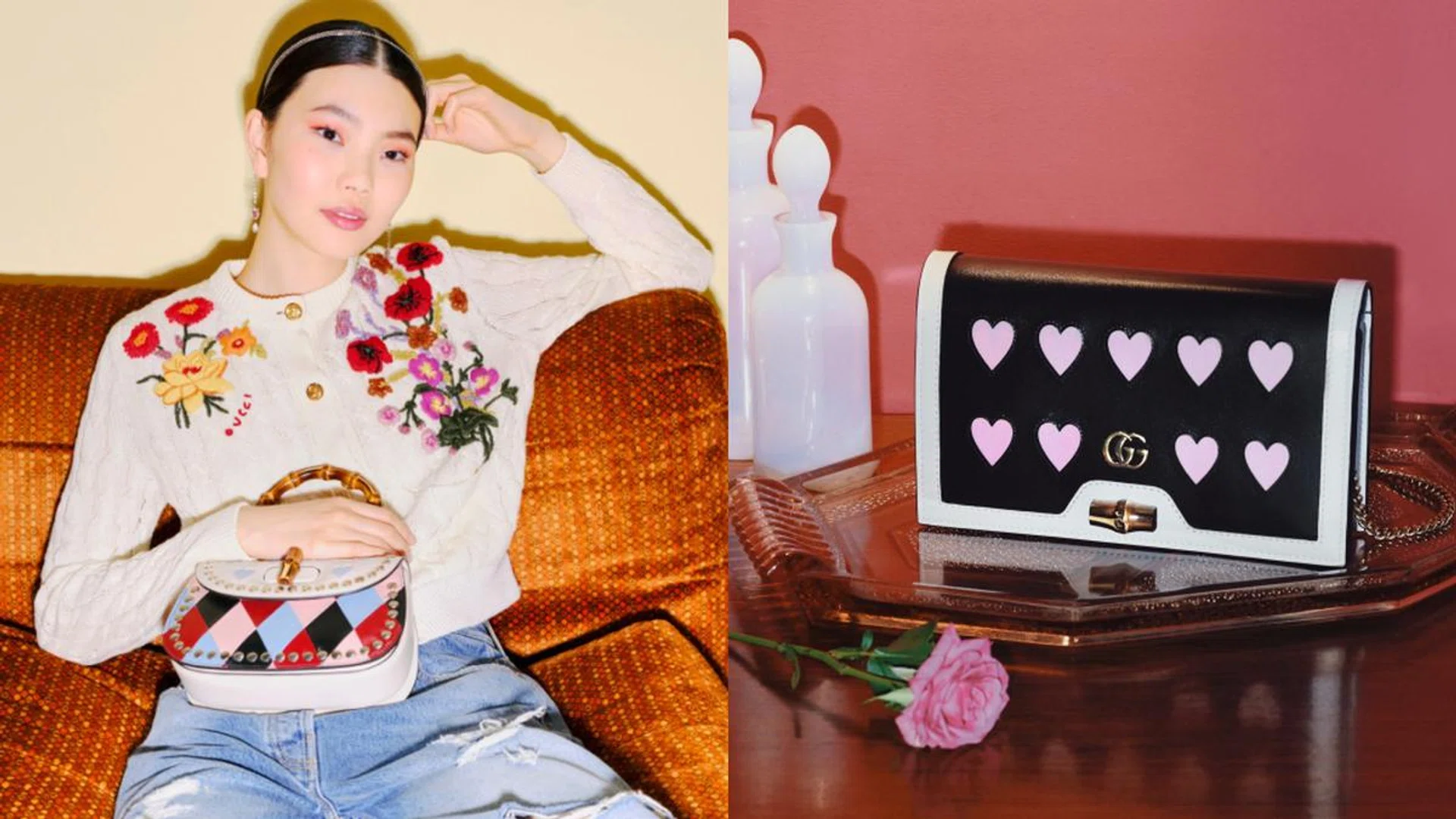 Flowers.+ hearts = The Lovelight collection by Gucci for Chinese Valentine's Day. Credit: Gucci