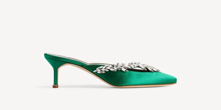 Balenciaga Fall 2026 collection- Balenciaga Balenciaga Manolo Blahnik mules in grass