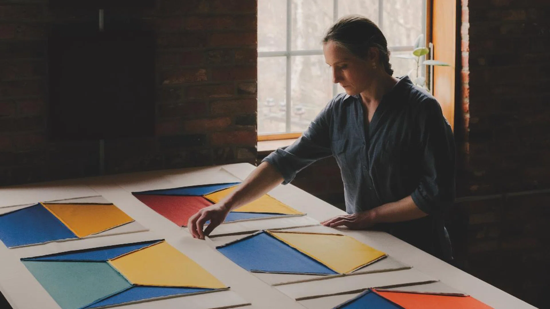 Cashmere is the material of choice for Hermes’ textile offerings for its home collection this year. The organic material is turned into large-format designs – of at least 150cm in width – and the collection includes a quilt for the bed (the creative process is pictured here), as well as a throw-slash-blanket that is composed of an assembly of handwoven and hand-dyed cashmere squares. Credit: Maxime Verret