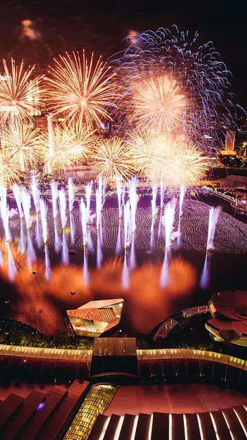 Firework view from CÉ LA VI Club Lounge