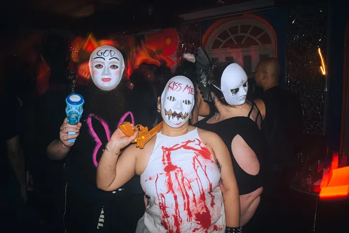 BlackLight Rave face masks