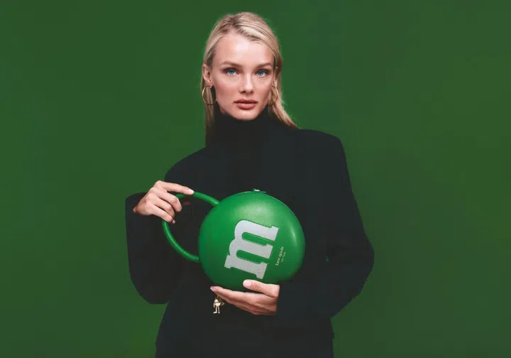 m&m's Kate spade green bag