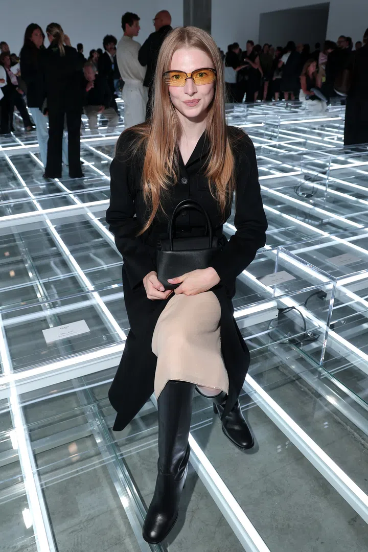Hunter Schafer at prada Spring Summer 2027 show Milan Fashion Week