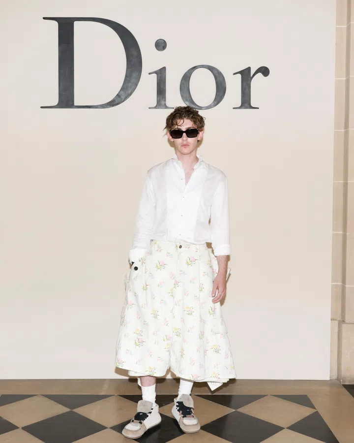 Fionn Oshea at Dior Spring Summer 2027 show Paris Fashion week