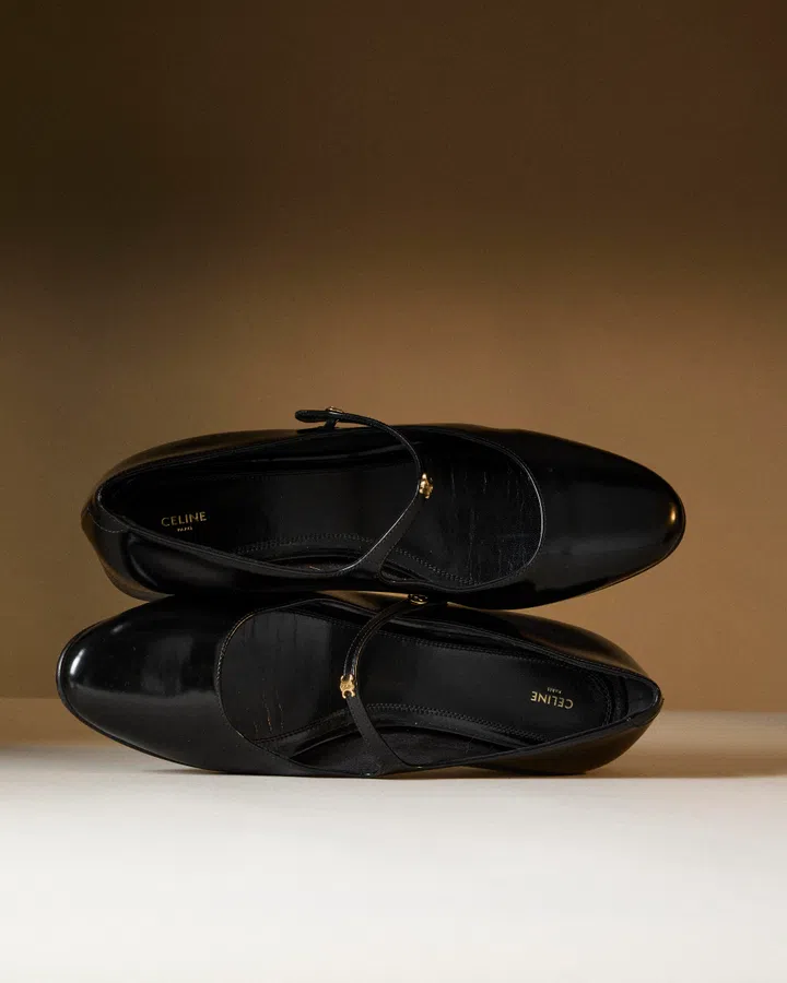 Celine City calfskin ballet flats