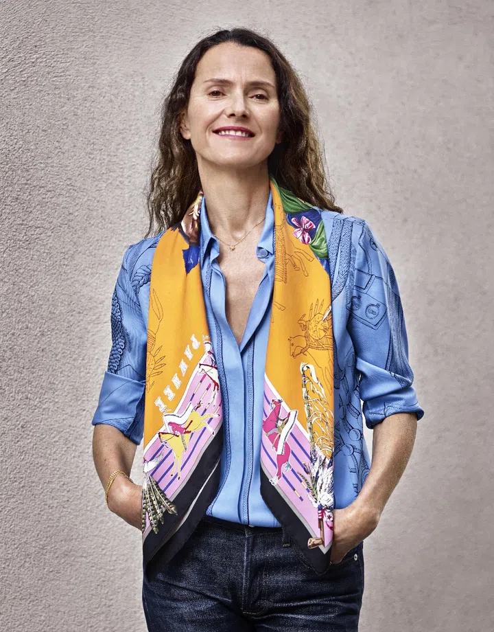 Cecile Pesce Hermes silk scarf weaver