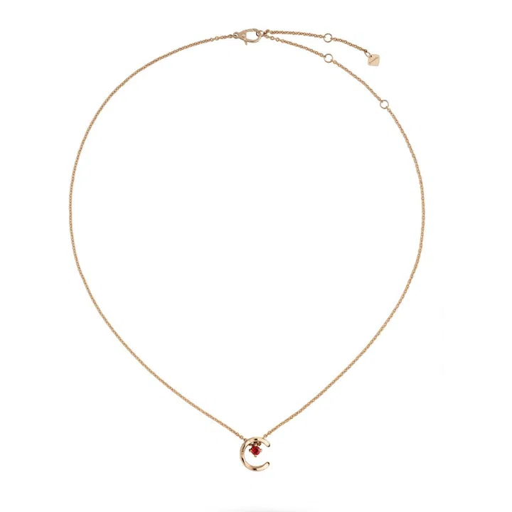 Coco Crush Coco 18K beige gold necklace with ruby, $9,850, Chanel Watches and Fine Jewellery Boutique