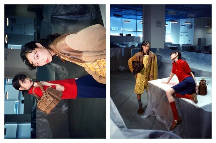 miu miu ss26 collection fashion shoot tan siyou amoeba photography