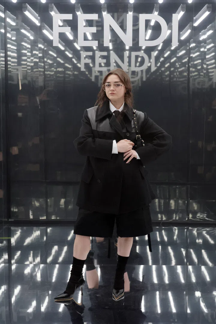 Maisie Williams at Fendi’s Spring Summer 2027 show at Milan Fashion Week
