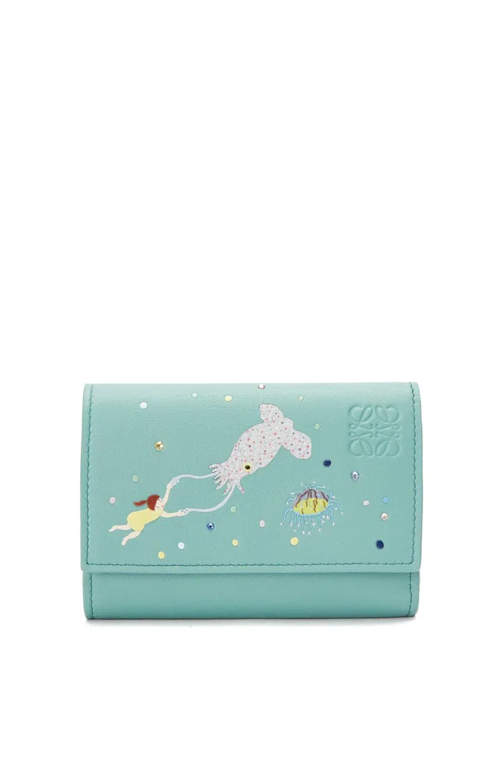 loewe suna fujita cardholder wallet squid blue