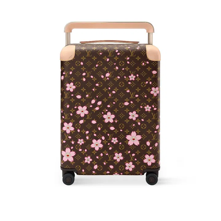 louis vuitton murakami cherry blossom Horizon 55 coated canvas cabin bag