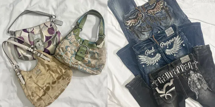 JENNASTHRIFTS CLOTHES 2 BAGS AND JEANS