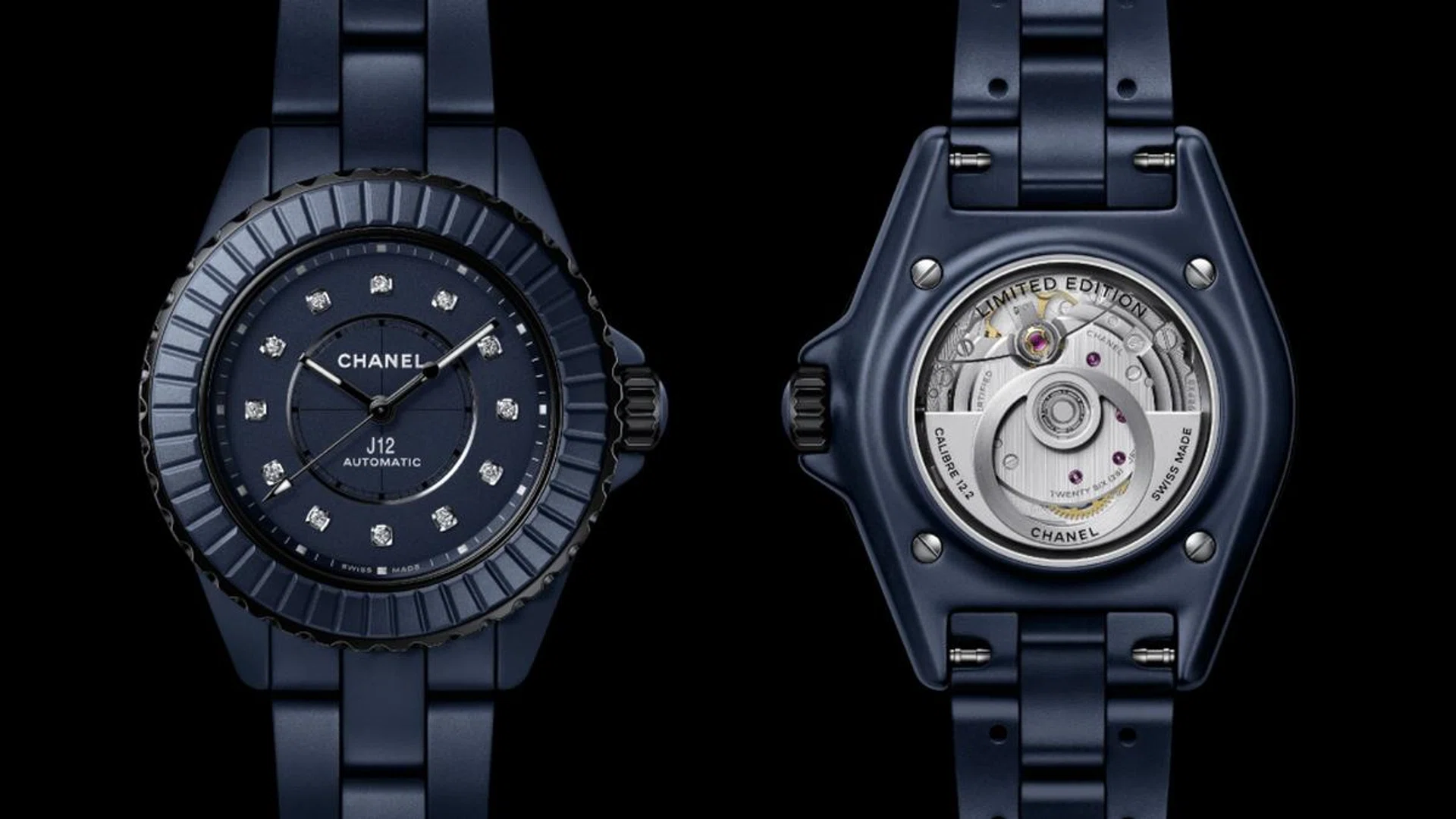 Chanel's flagship J12 watch in the new inky blue hue that took the brand's R&D department five years to customise. Credit: Chanel