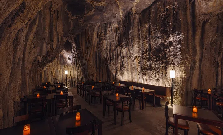 New romantic restaurants 2026 - Cavern restaurant at Mandai