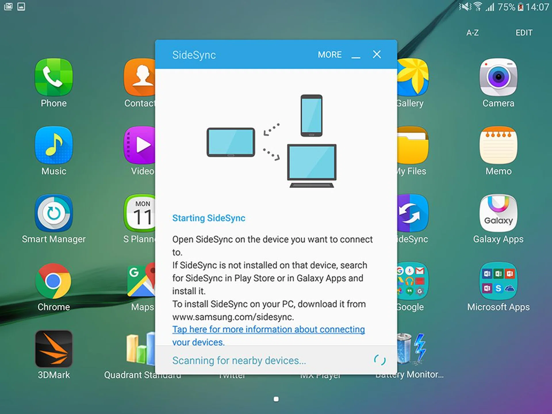 Galaxy Tab S2 SideSync