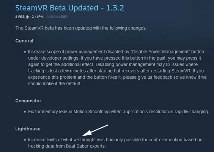 Valve updates Steam VR to better match up to the speed of Beat Saber ...