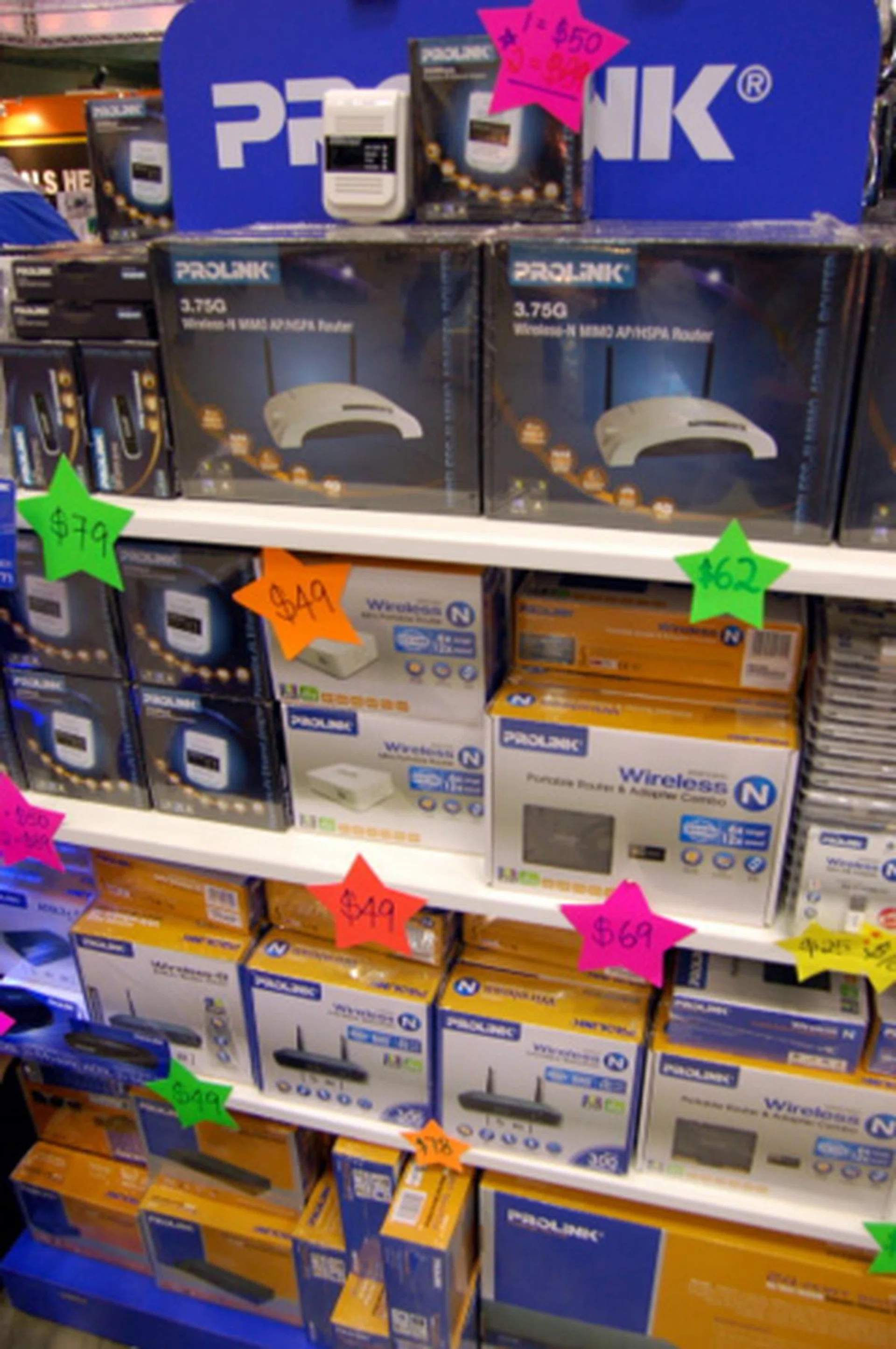 Goodies include the PWH2004 Wireless-N and HSPA router for $62, as well as  the H5004N ADSL Wireless-N router for just $78. Prolink also offers their Homeplug power-line Ethernet adaptors for $50 each or $89 for a pair.