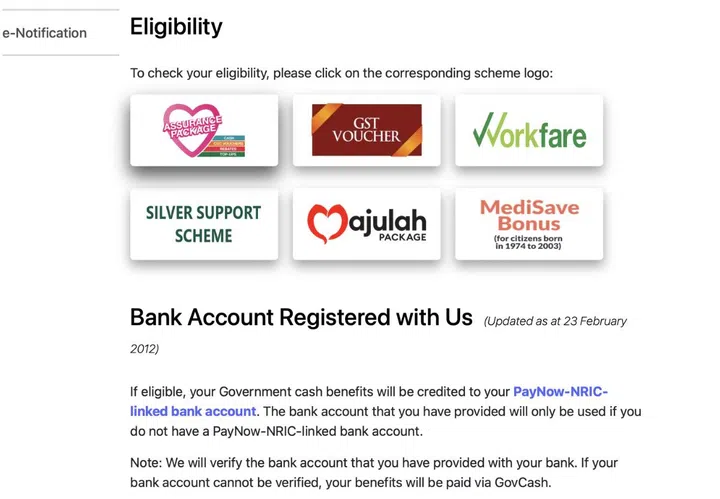 Click on the benefit you want to check. Photo: HWZ