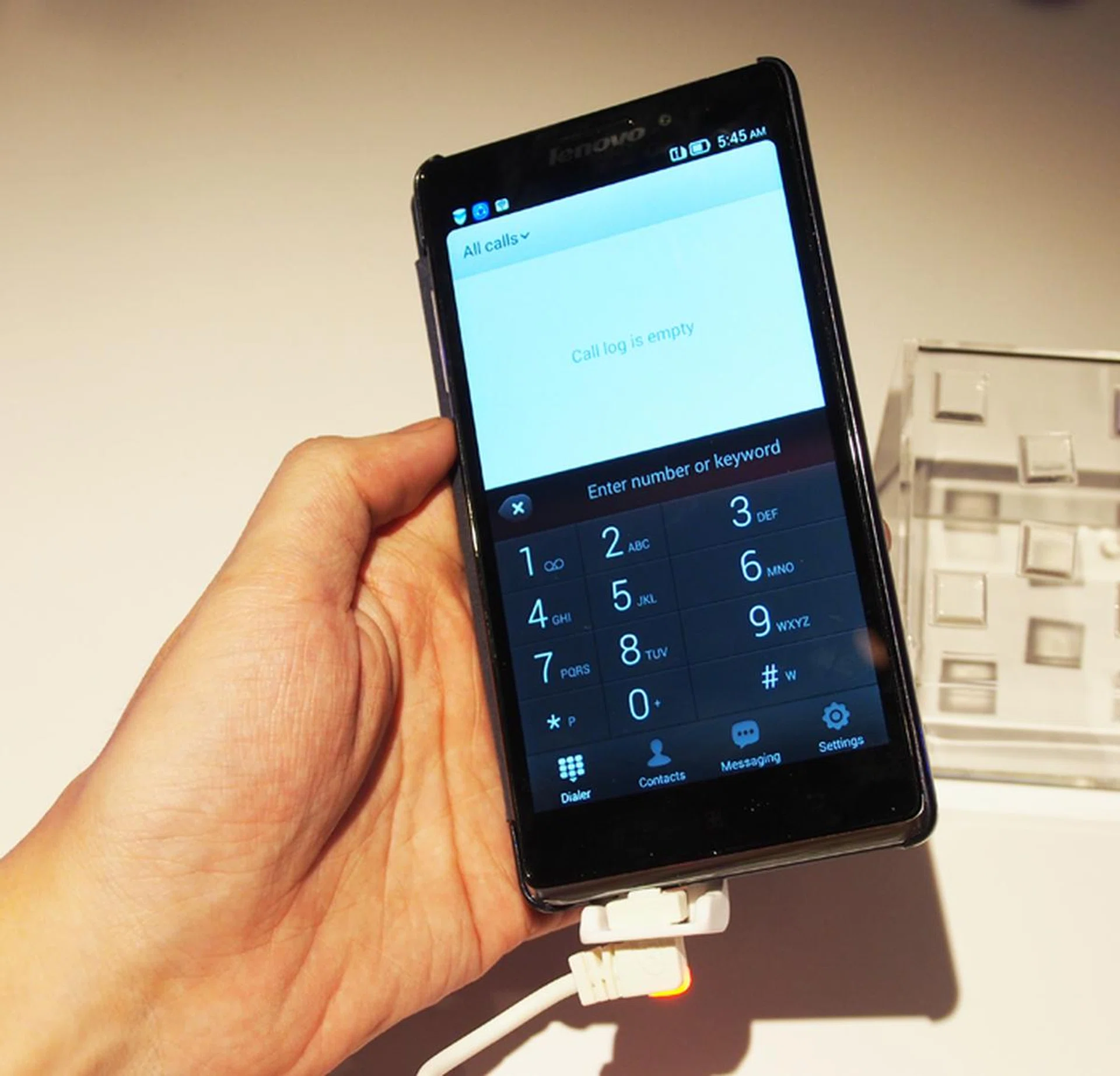 Lenovo has added a few nice software additions that help to improve handling - such as the smart dialer that enlarges the far keys when the phone is tilted.