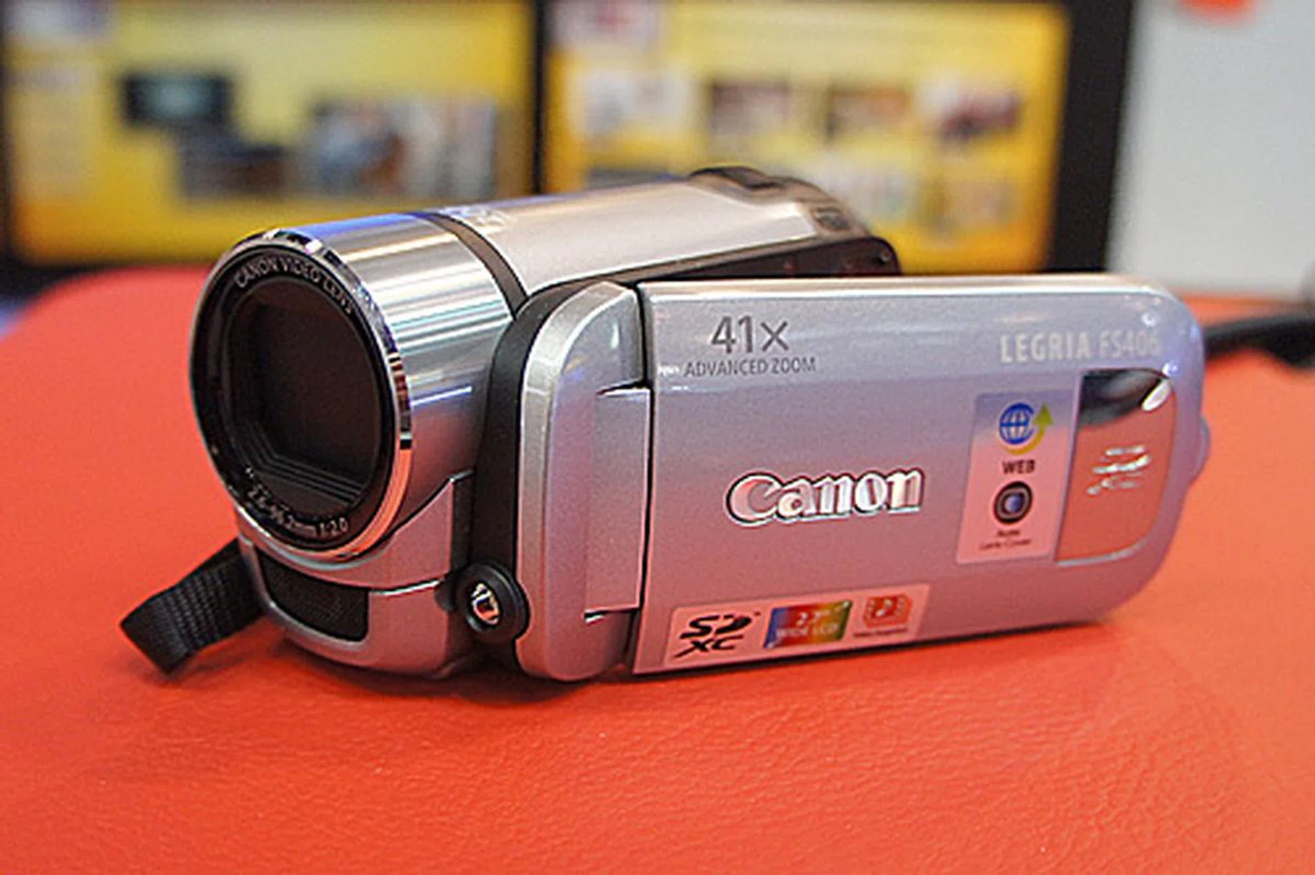 The LEGRIA FS406 is an entry-level, standand definition, flash memory camcorders. It comes in at about 220g, and offer 41x Advanced Zoom, and Dynamic IS. You can also record video snapshots at 2, 4, or 8-second lengths. It's selling for $499, and freebies include an extra battery, two SD cards (8GB and 16GB), and a video bag.