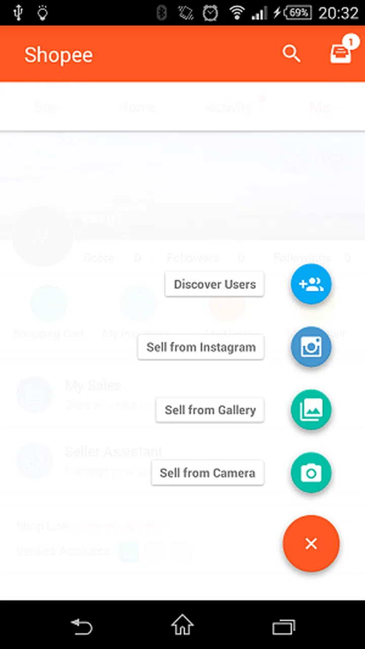 The photo makes or breaks your ad, so uploading a good photo is step 1. Choose from the possible upload options. We chose the Sell from Camera option to snap a photo.