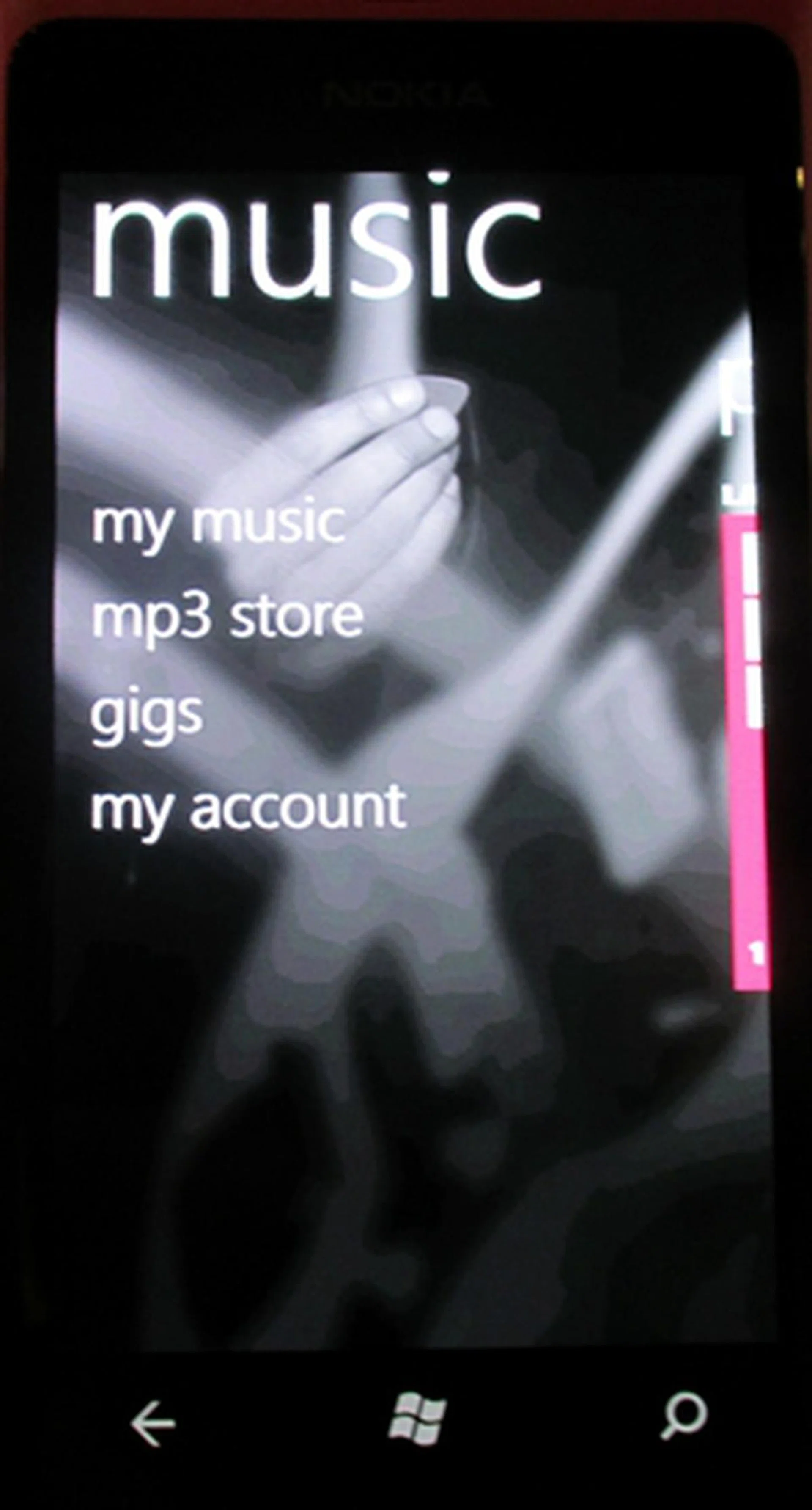 Nokia Music acts as a music player as well as a virtual store where you can purchase and sample music tracks.
