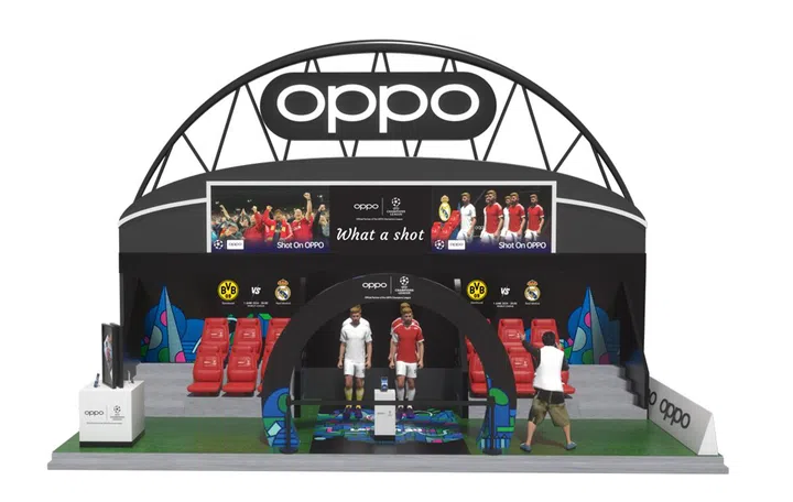 OPPO will have an experiential booth outside Wembley. (Image Source: OPPO) 