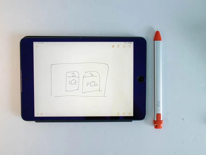 iPad mini + Crayon = free flow of ideas!