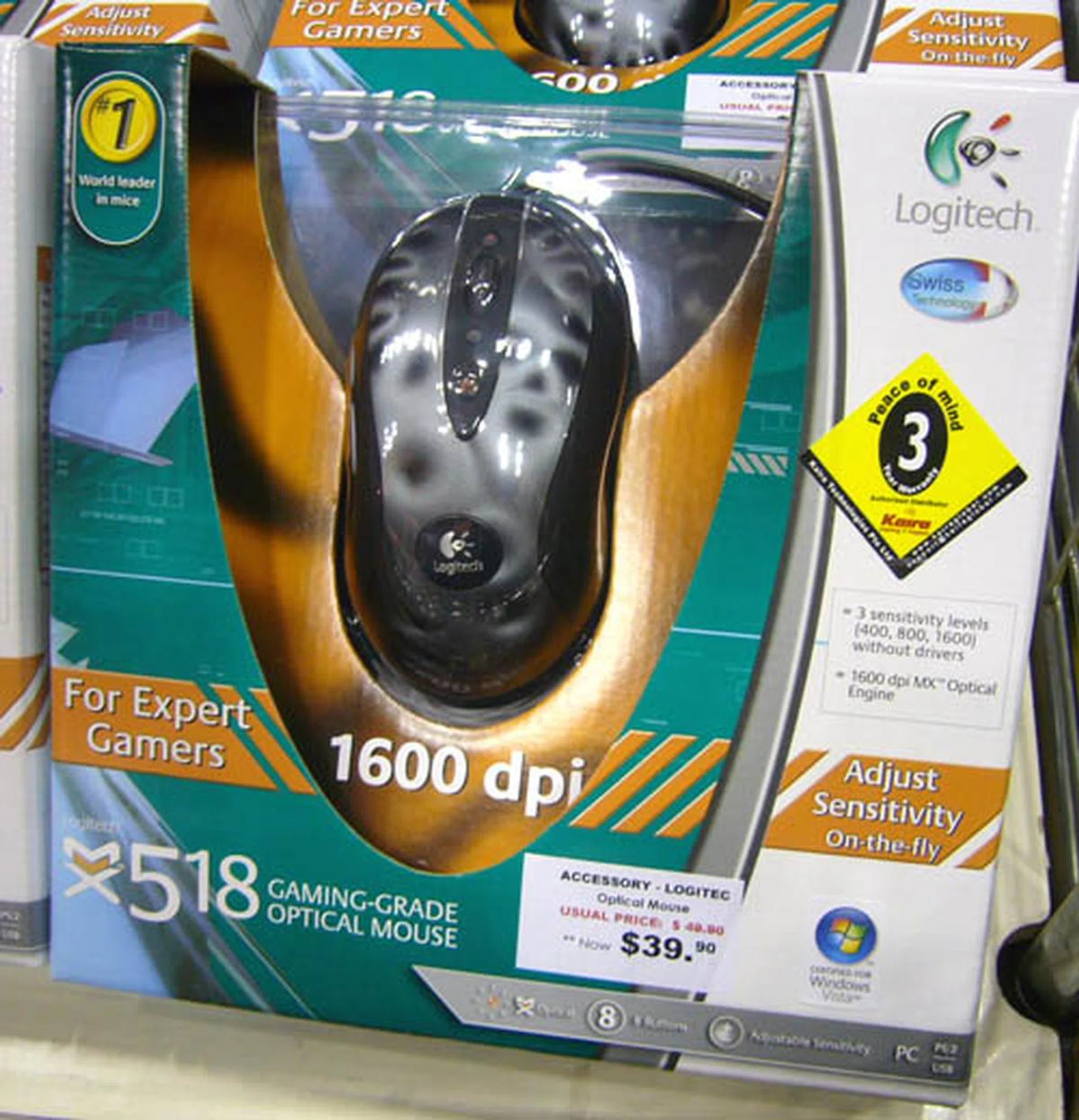  The popular Logitech MX518 gaming mouse is back at the PC Show. For those who have missed it at previous shows, the price remains the same at $39.90.  