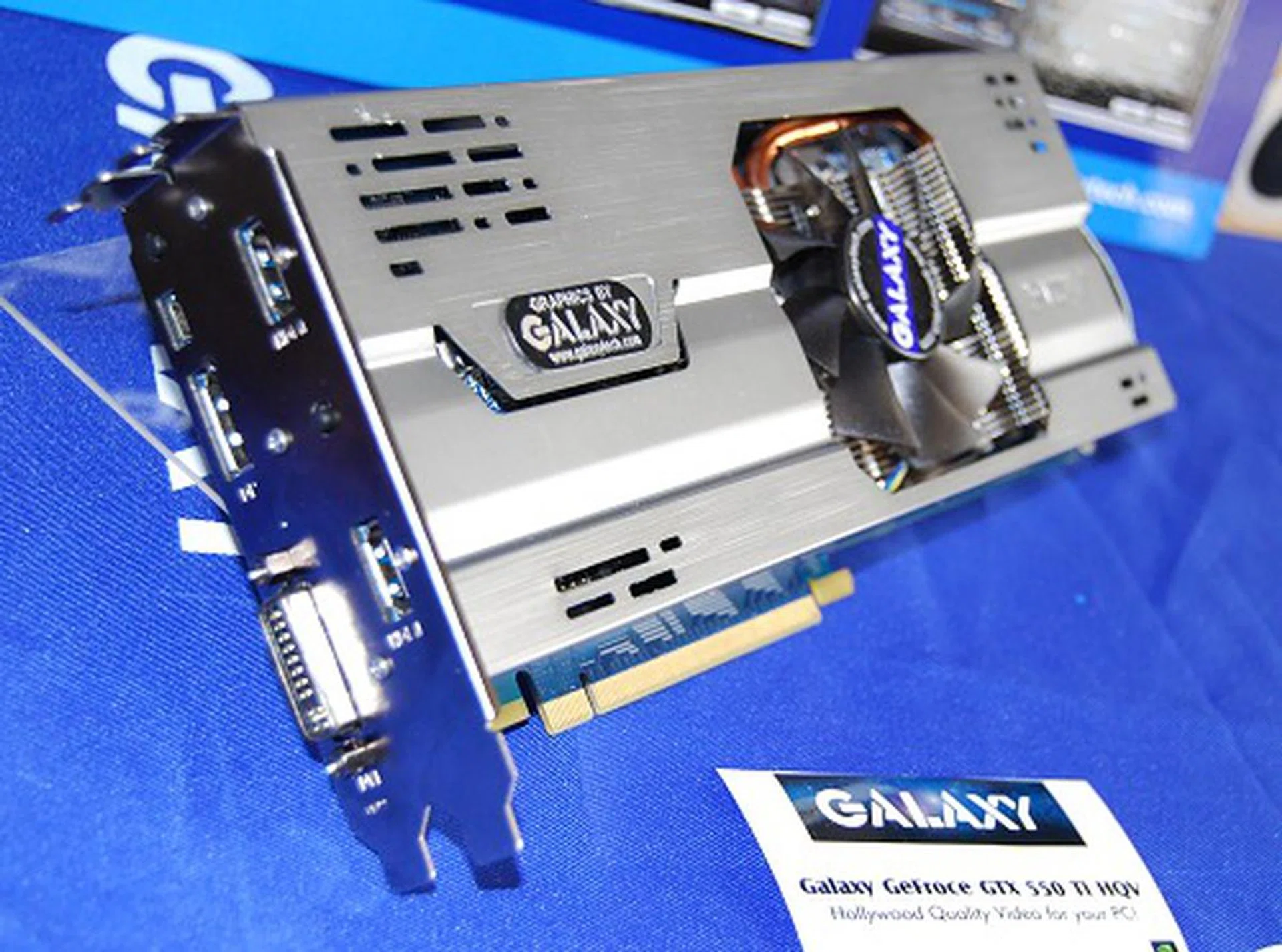 Here's an interesting proposition - the world's first HQV enabled graphics card. The Galaxy GeForce GTX 550 Ti HQV is probably just the right mix for an enthusiast looking for the ultimate HTPC card or one who needs a no compromise video playback quality. It even has a HDMI input to route other external video sources via the graphics card to be processed by the HQV chip and then output it out again. 