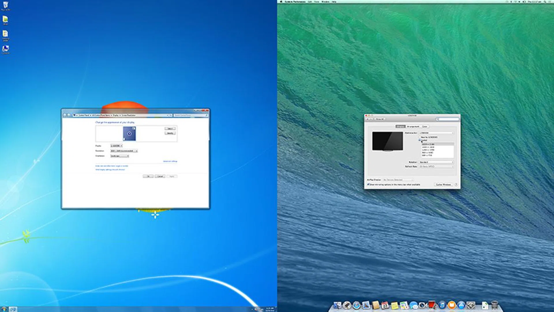 In Picture-by-Picture mode, the screen is split in half to display output from two different source devices simultaneously. Resolution for each half is 1,920 x 2,160.