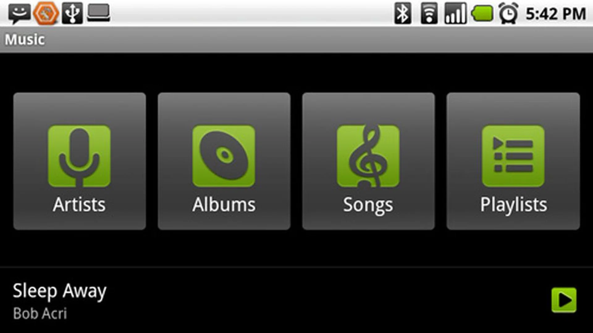 The Music Player retains the same interface as previous Android versions, but you do get a revamp of sorts...